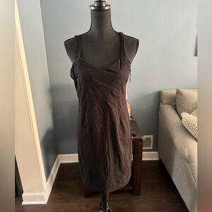 Black casual mini dress